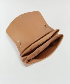ATONIA schoudertas met logo - toffee