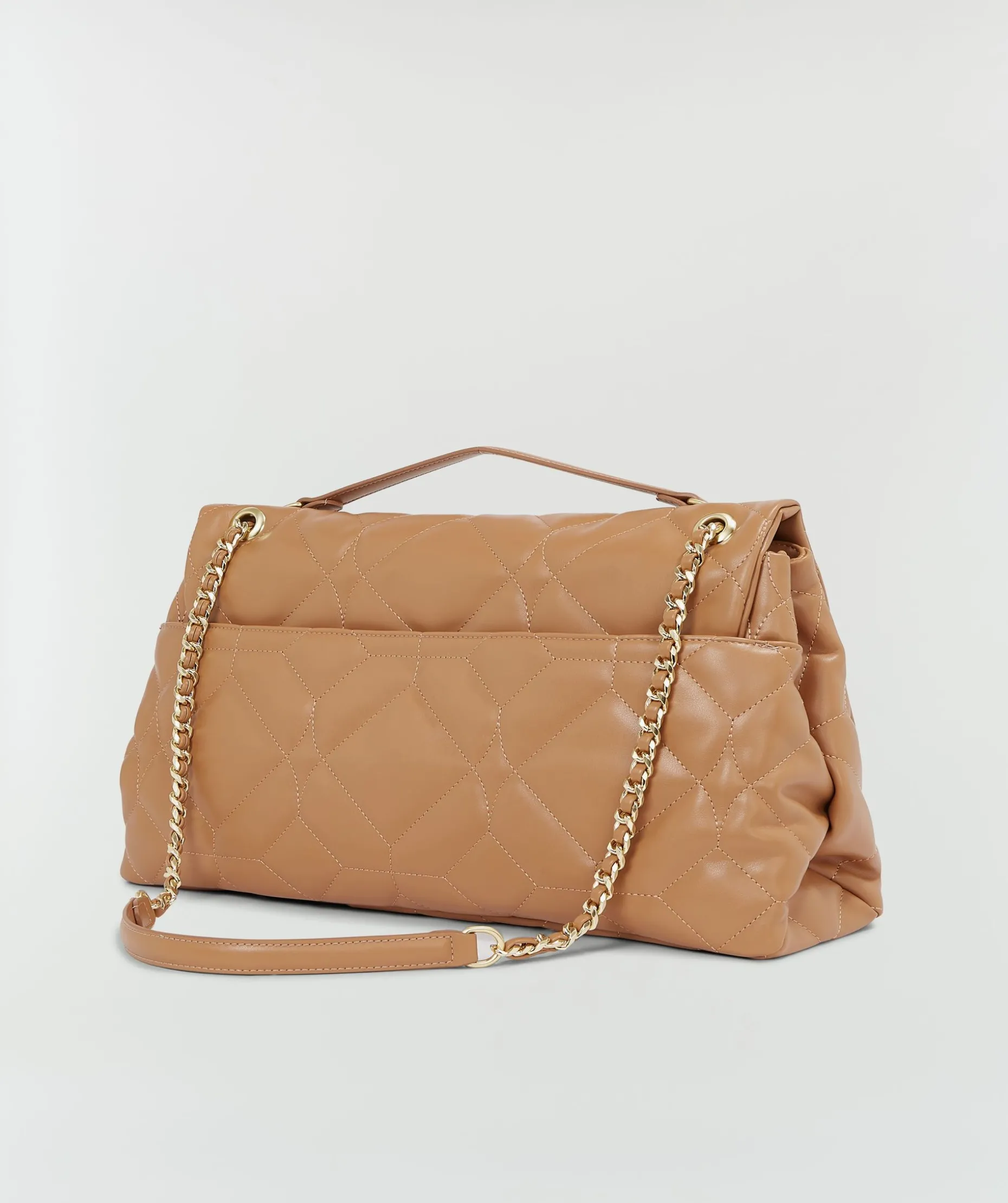 ATONIA schoudertas met logo - toffee