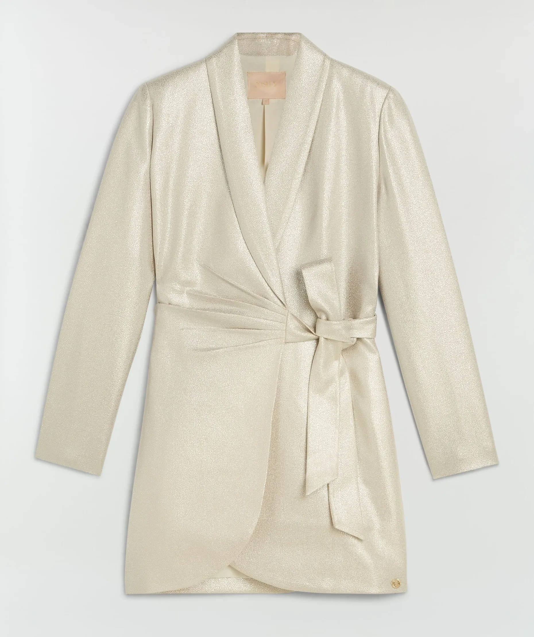 BONITA overslagjurk met glitter - silver