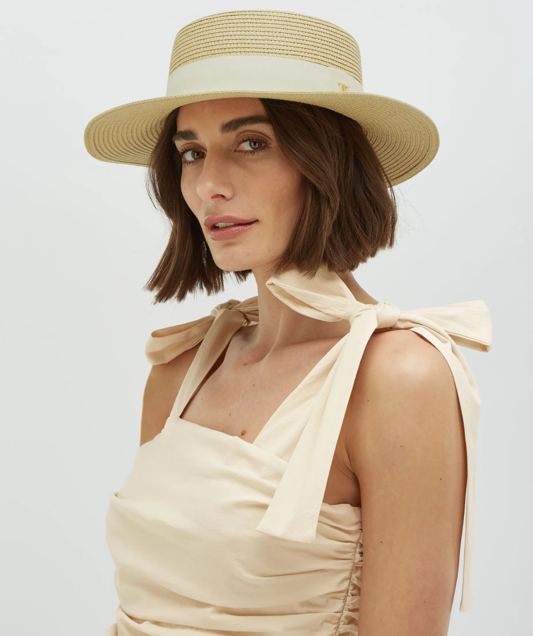 BROOKLYN hoed met logo - mink