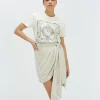 CAMEO regular fit overslagrok in metallic - silver glitter