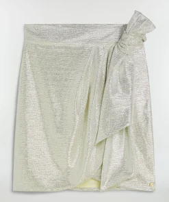 CAMEO regular fit overslagrok in metallic - silver glitter