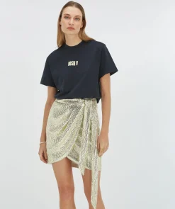 CAMEO regular fit rok met pailletten - light gold sequin