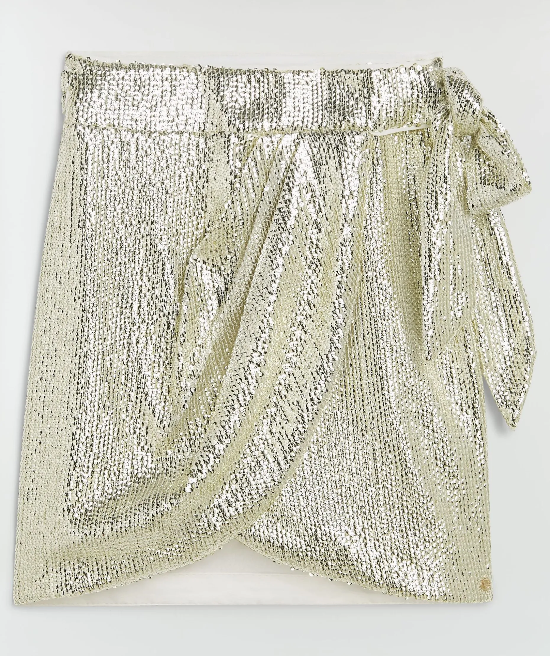 CAMEO regular fit rok met pailletten - light gold sequin
