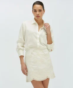 CATI high waisted mini skirt - white