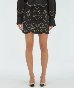 CATI high waisted mini skirt - black