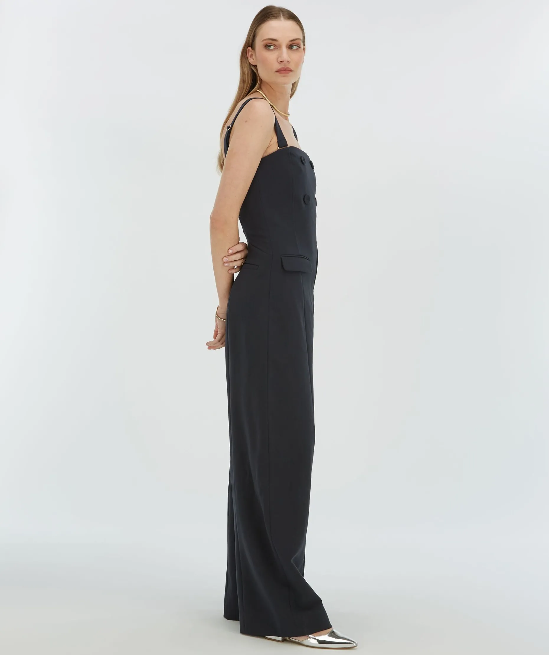 CHANA wide leg jumpsuit - dark navy