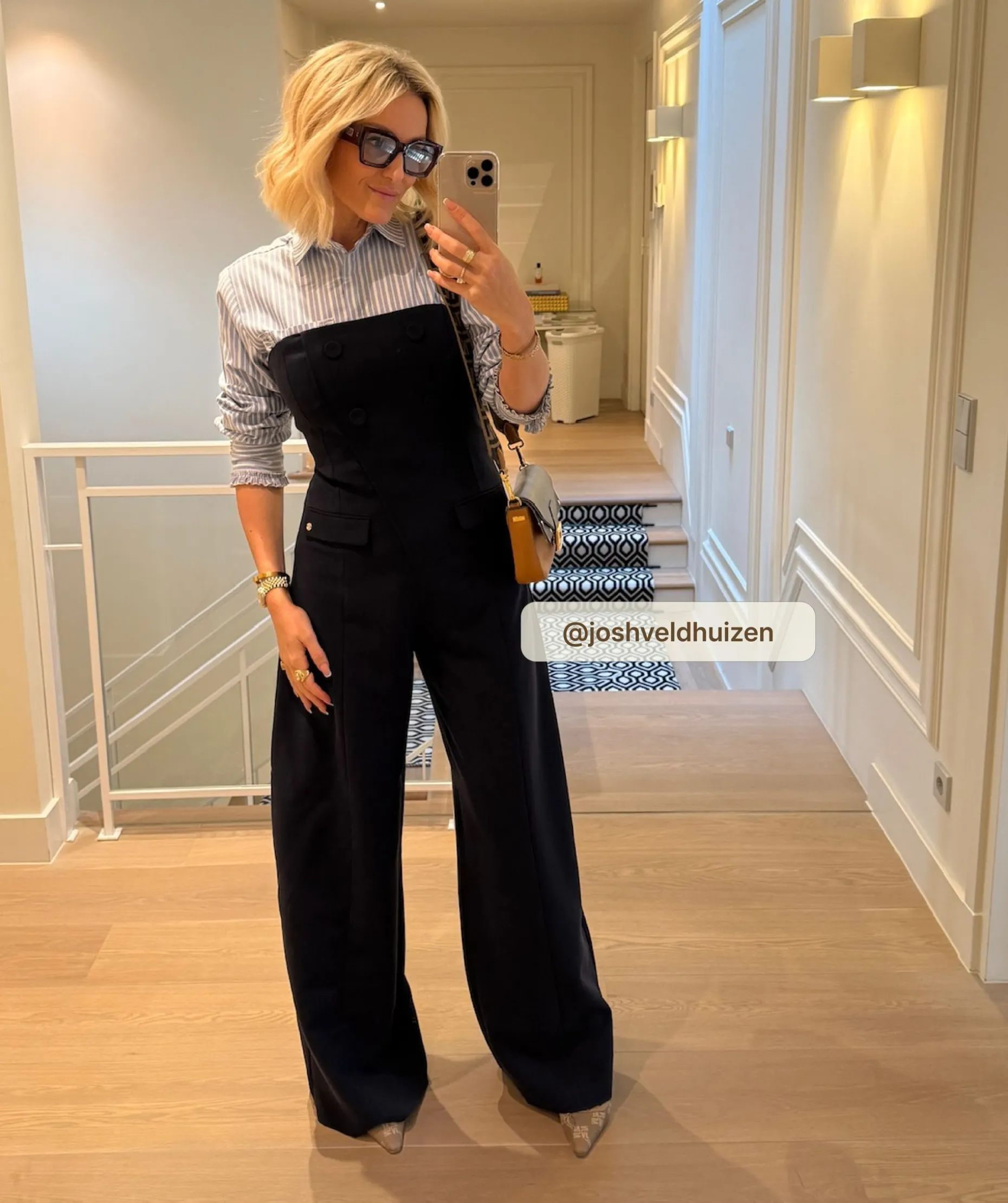 CHANA wide leg jumpsuit - dark navy