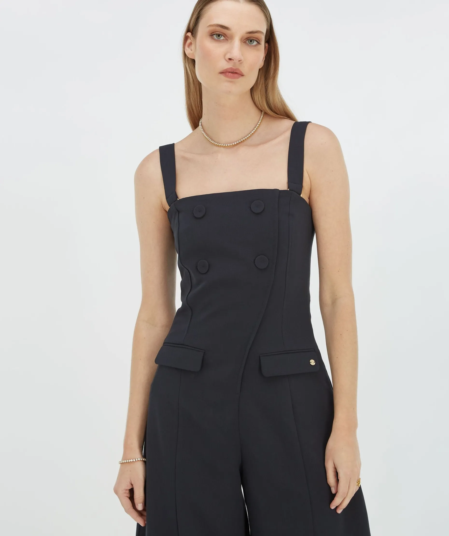 CHANA wide leg jumpsuit - dark navy