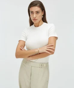 CODY fitted T-shirt met logo - off white