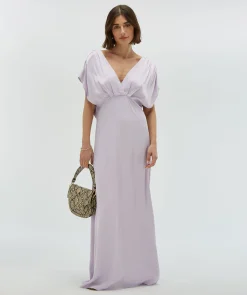 CORRIN regular fit jurk in satijn look - lilac