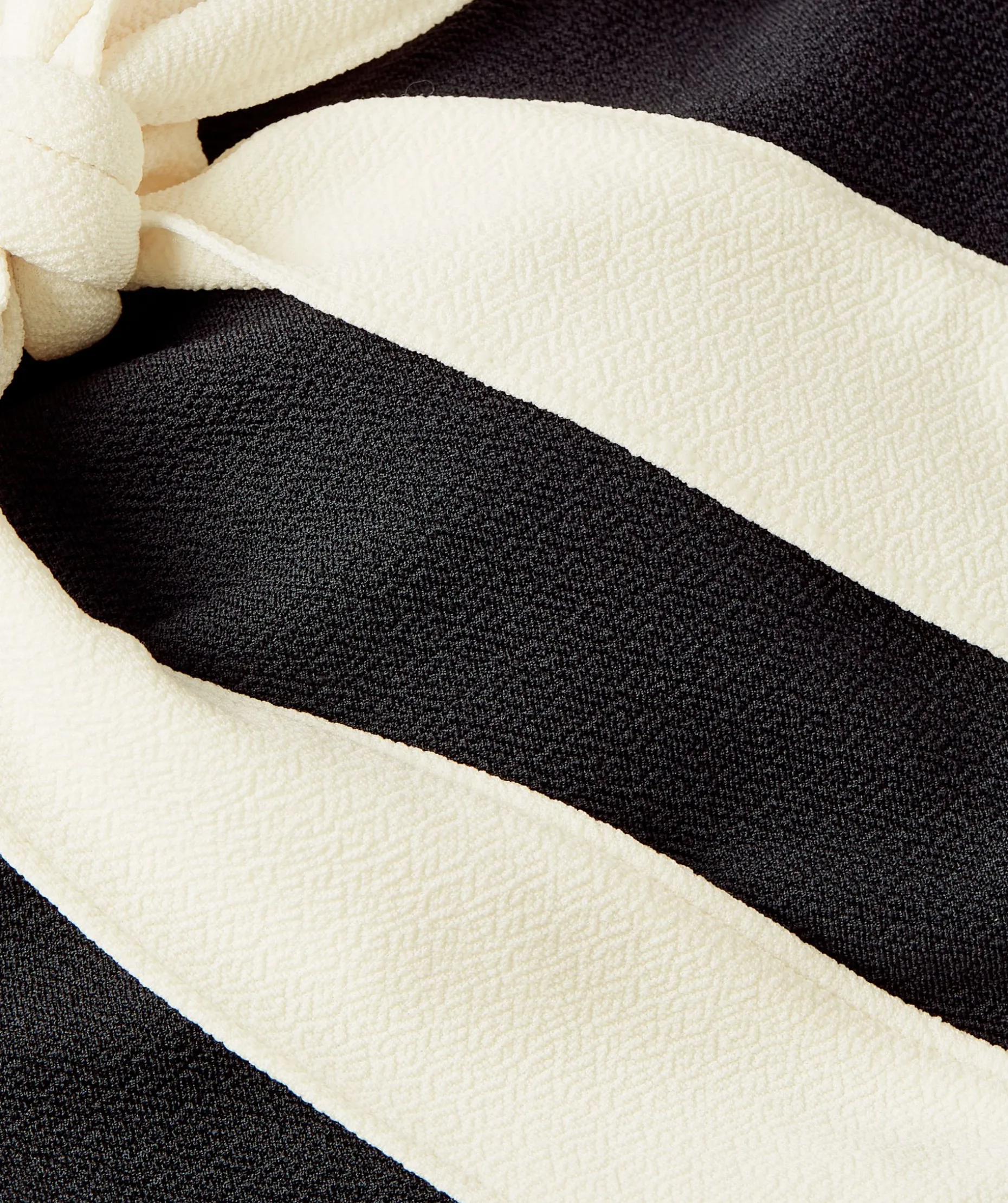 DAISY badpak met strikbandjes - black creme white