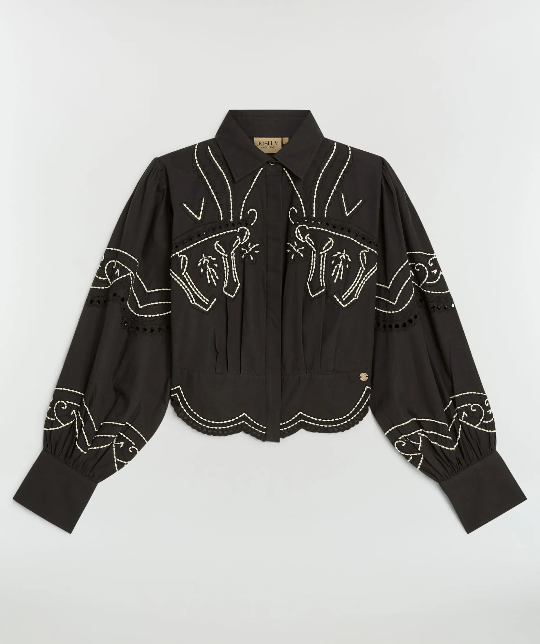 DAPHNE cropped blouse - black