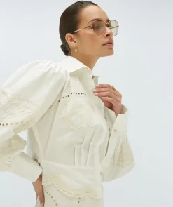 DAPHNE cropped blouse - white