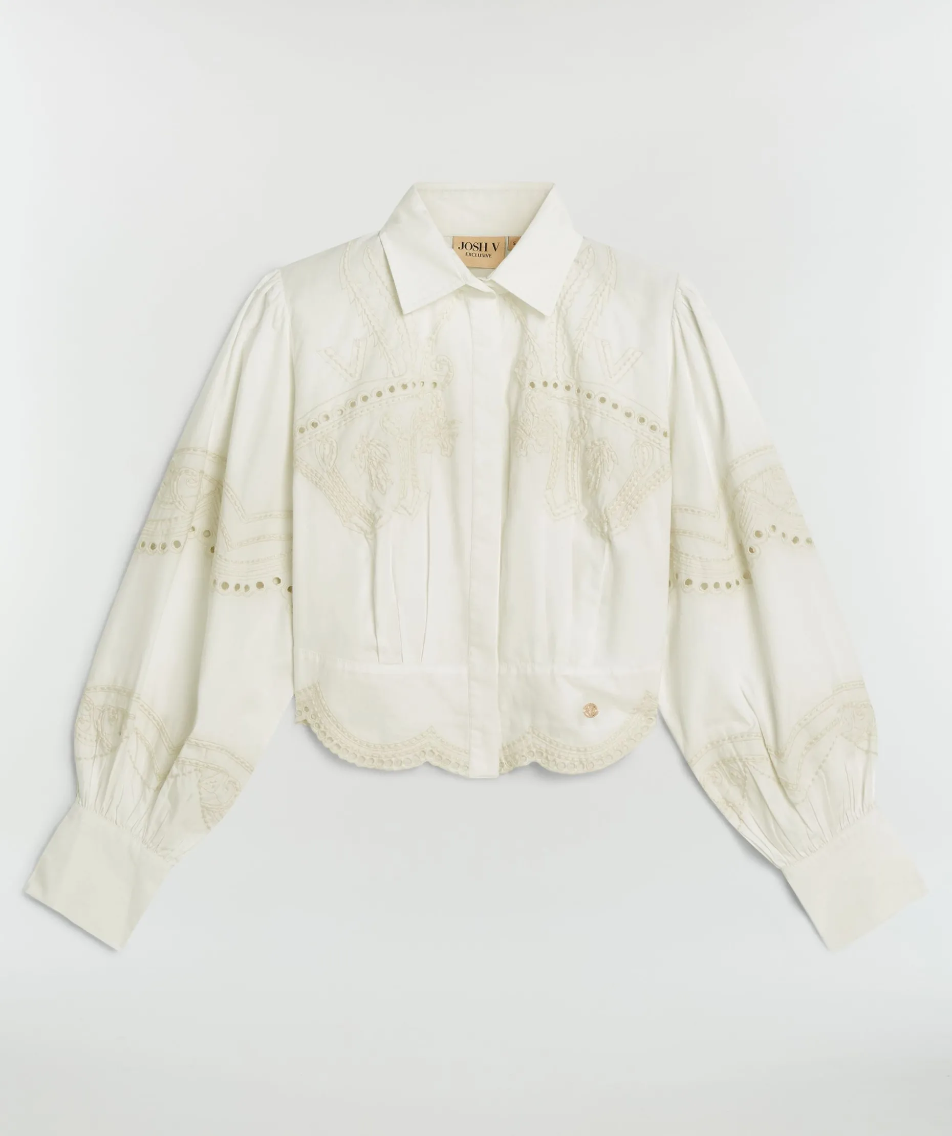 DAPHNE cropped blouse - white