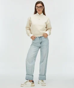 DELIA sneakers van leer - white