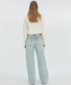 DEWI mid rise balloon fit jeans - blue denim
