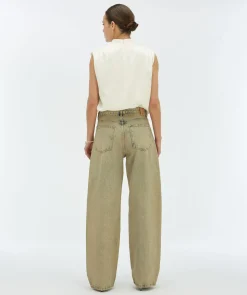 DEWI mid rise balloon fit jeans - dirty wash denim