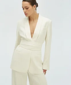 DIDI blazer met ceintuur - cocoon white