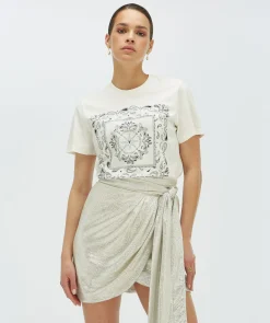 DORIE BANDANA T-shirt met logoprint - off white