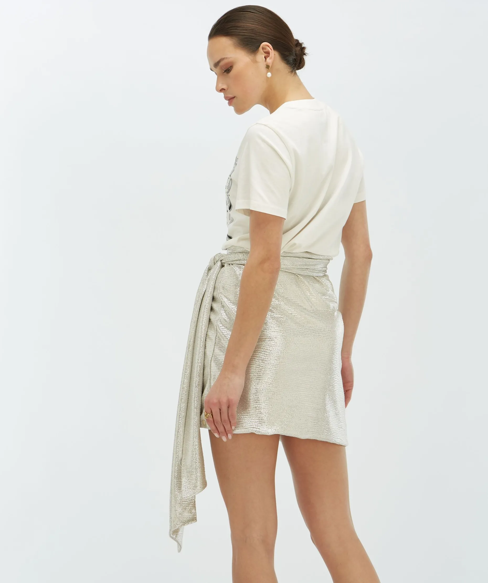 DORIE BANDANA T-shirt met logoprint - off white