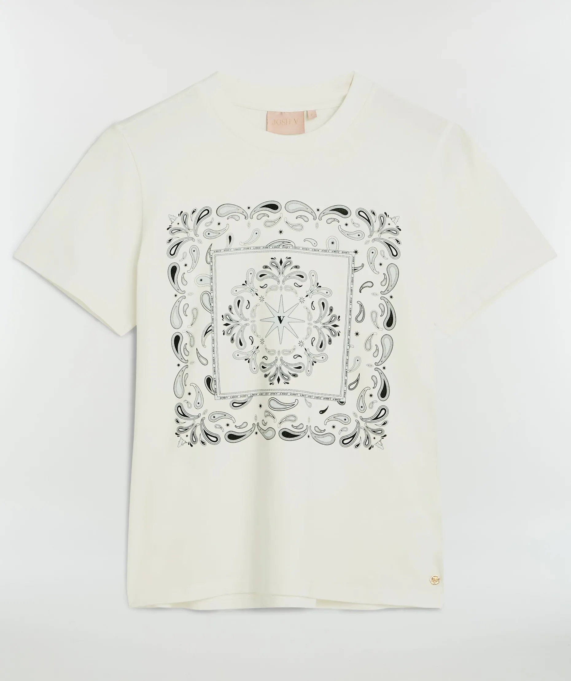 DORIE BANDANA T-shirt met logoprint - off white