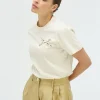 DORIE BOW regular fit T-shirt - ecru melange