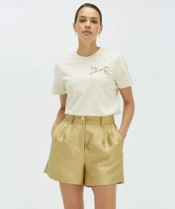 DORIE BOW regular fit T-shirt - ecru melange