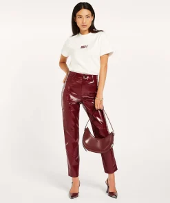 DORIE regular fit T-shirt met logo - off white