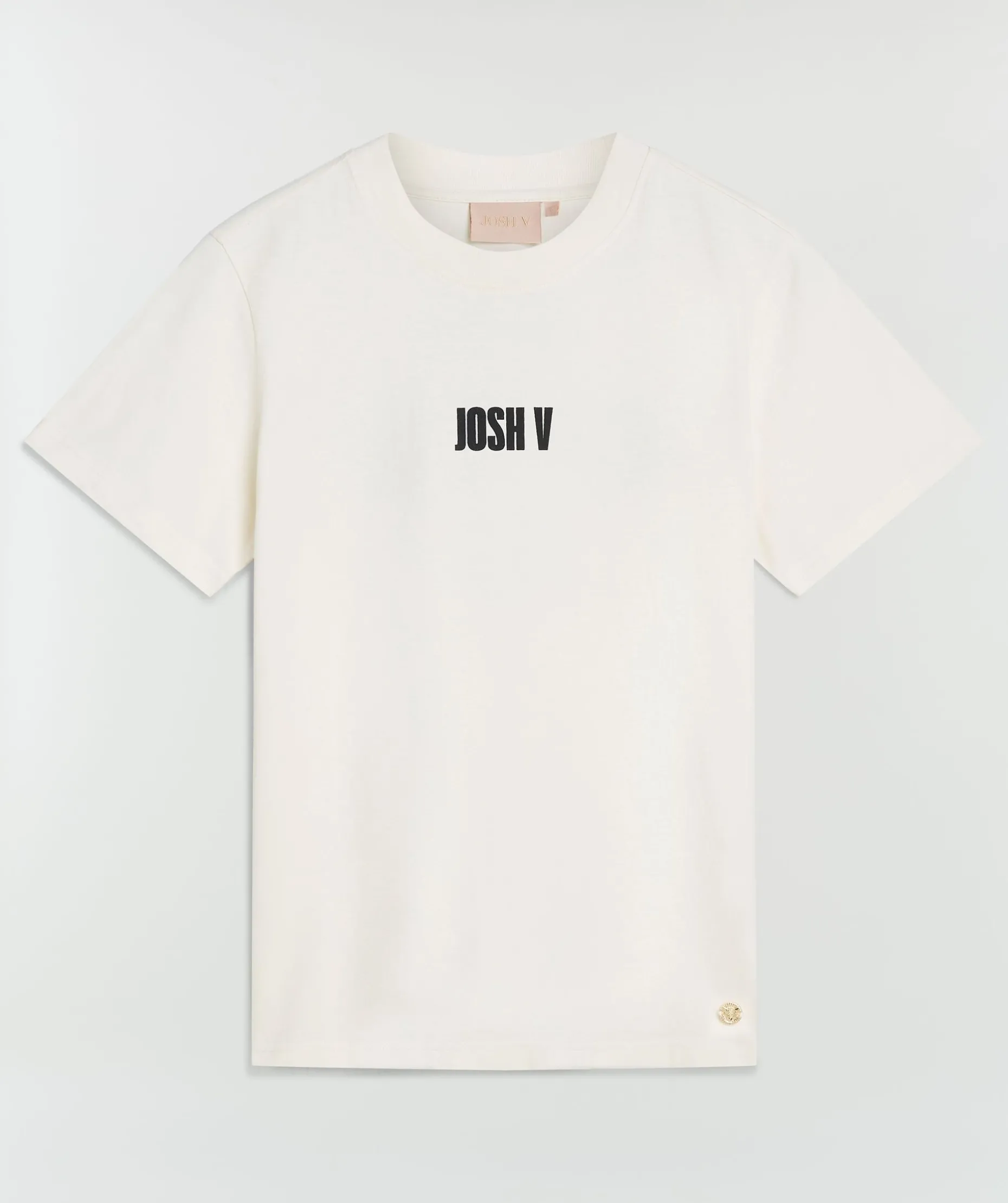 DORIE regular fit T-shirt met logo - light ecru