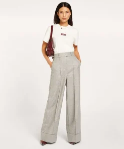 DORIE regular fit T-shirt met logo - off white