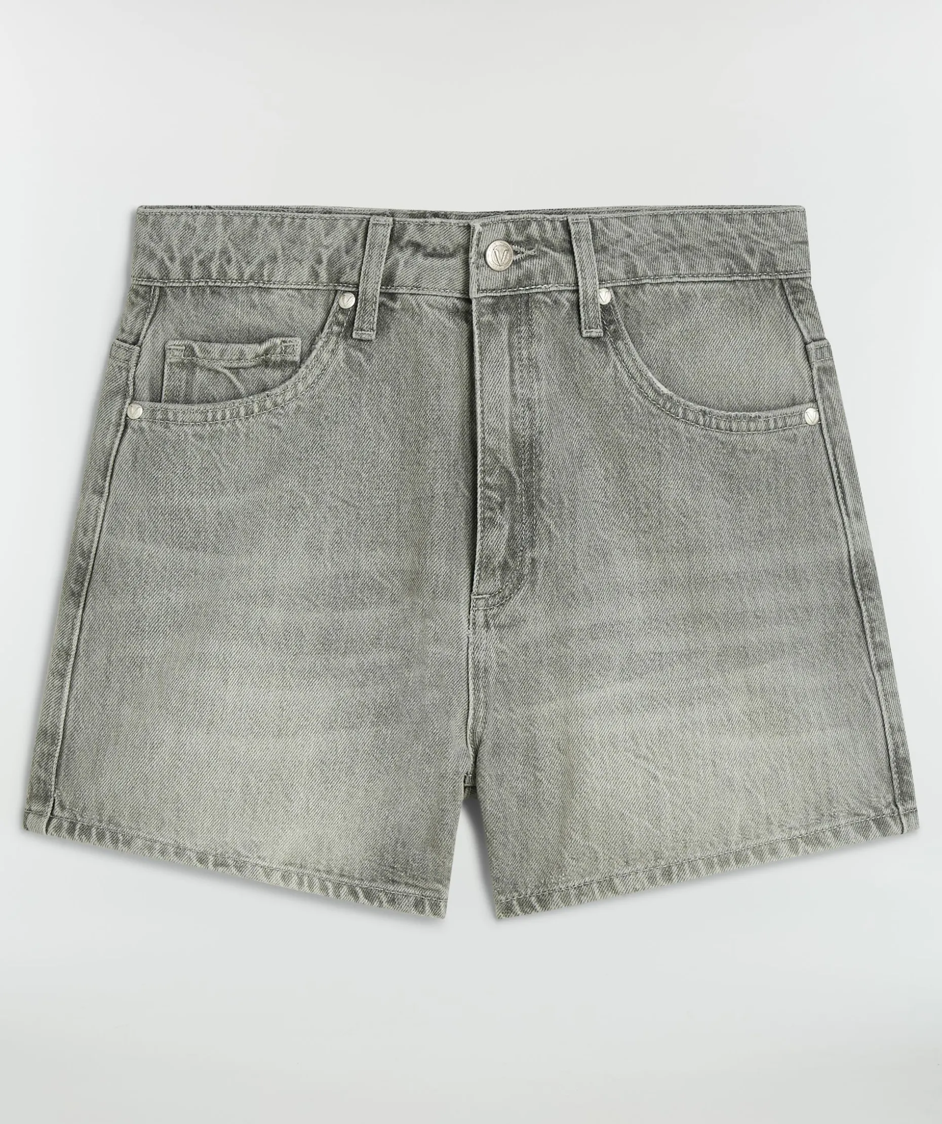 DUNE high waist regular fit shorts - grey denim