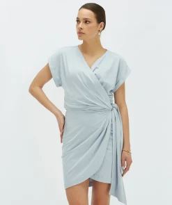 DYA regular fit overslagjurk - sky blue