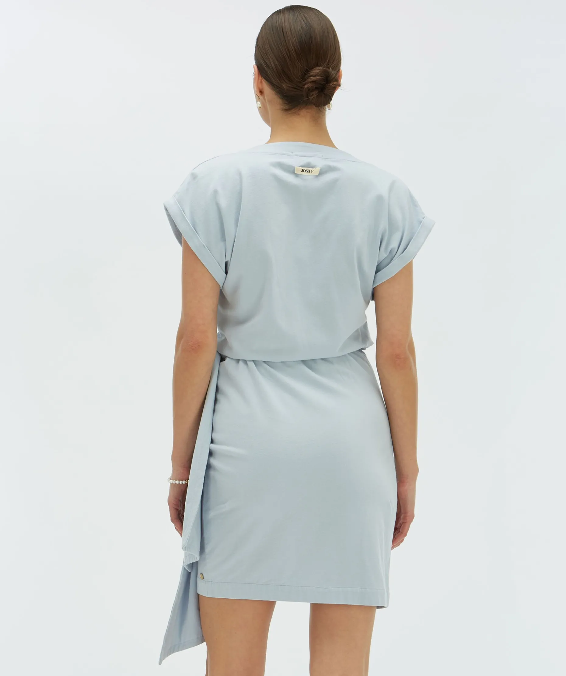 DYA regular fit overslagjurk - sky blue