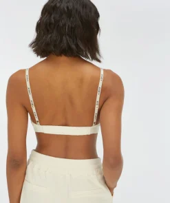 EFFIE bralette van badstof - creme white