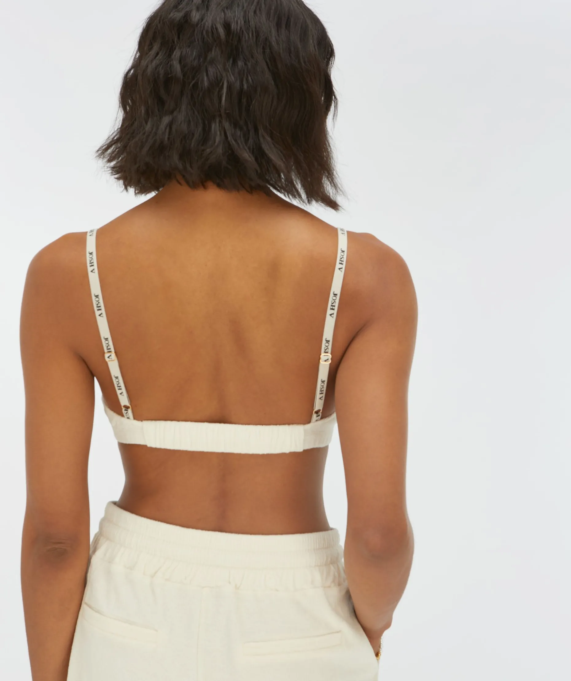 EFFIE bralette van badstof - creme white