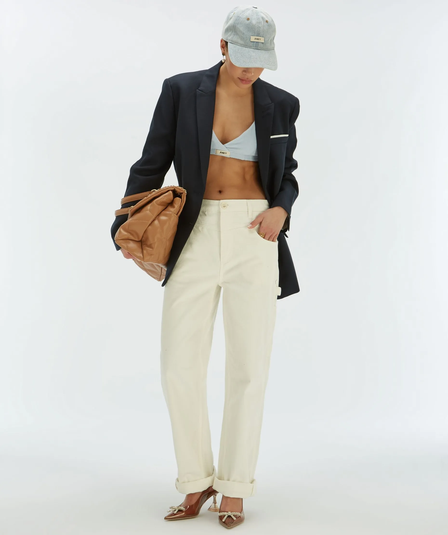 EFFIE bralette van badstof - sky blue