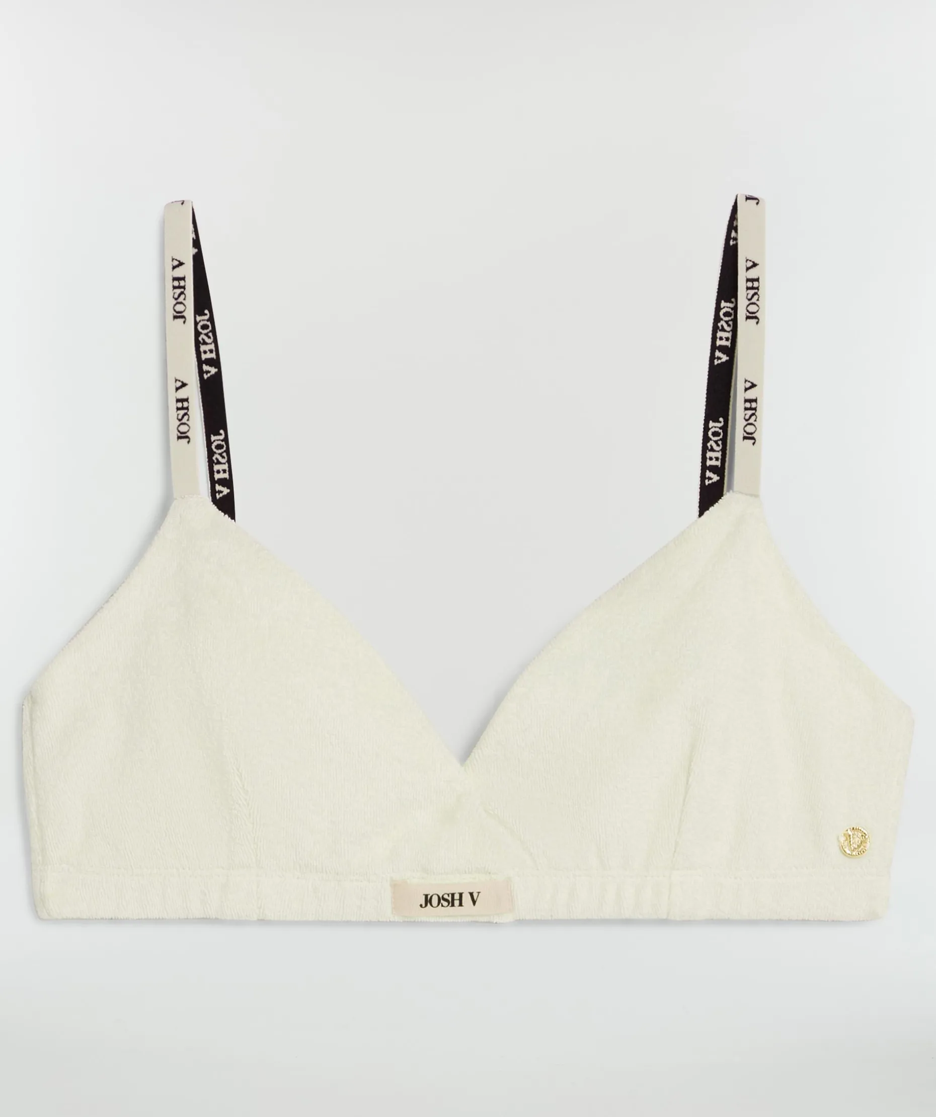 EFFIE bralette van badstof - creme white