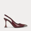 ELEANNA slingback met gesp - berry red