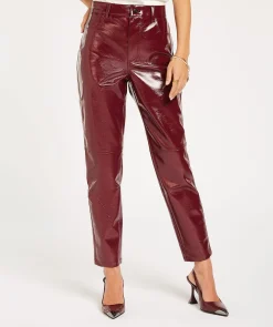 ELEANNA slingback met gesp - berry red
