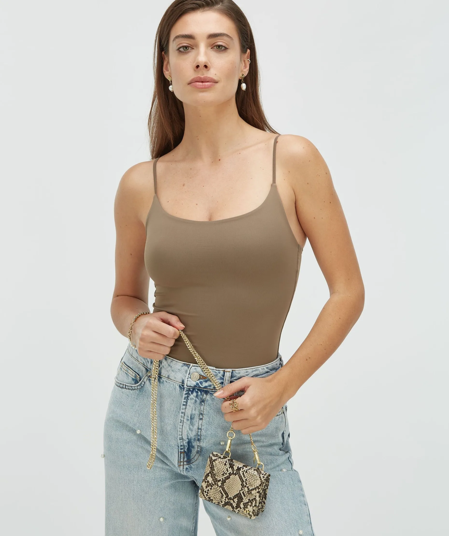 ELVIO super fitted body - mink