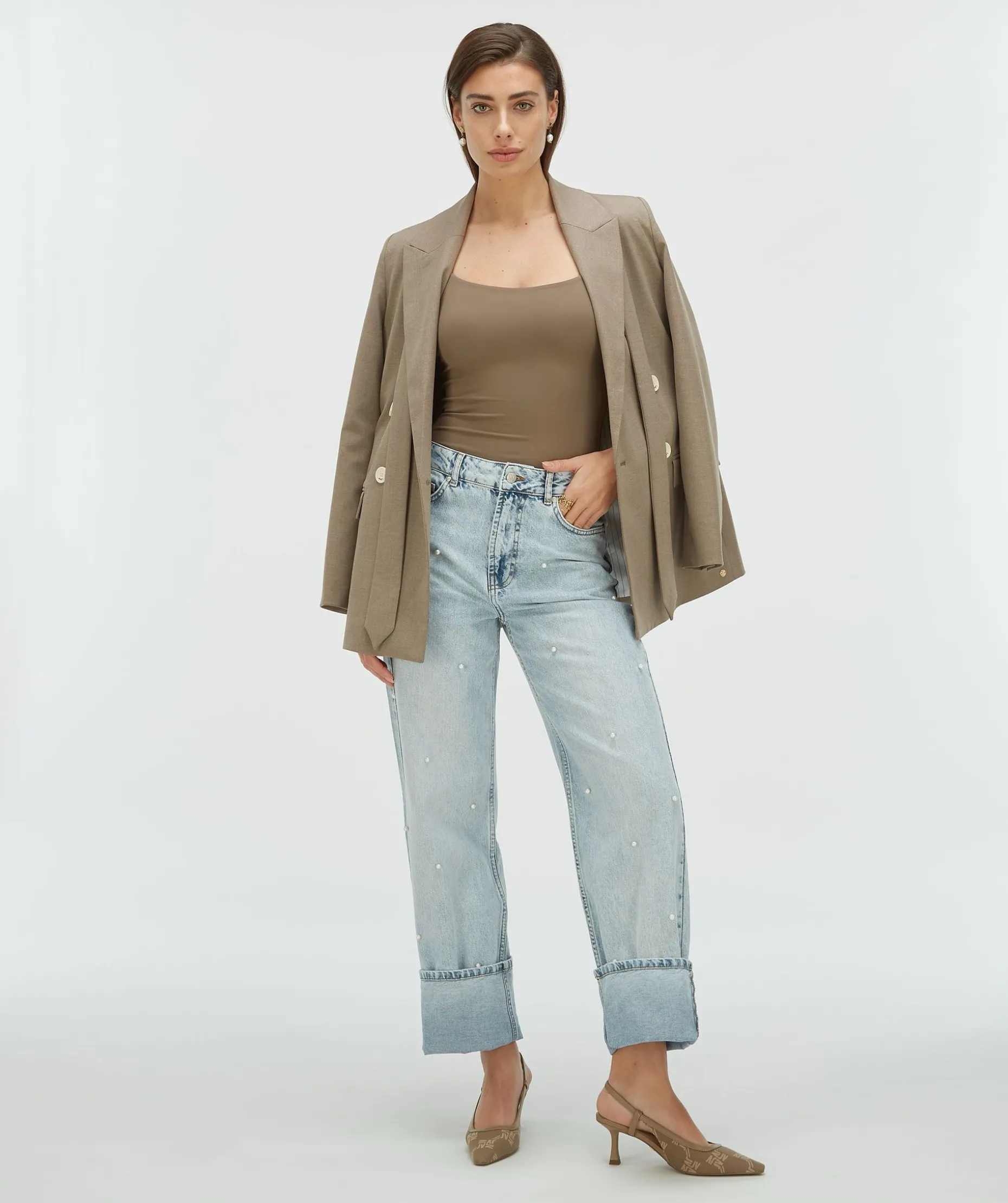 ELVIO super fitted body - mink