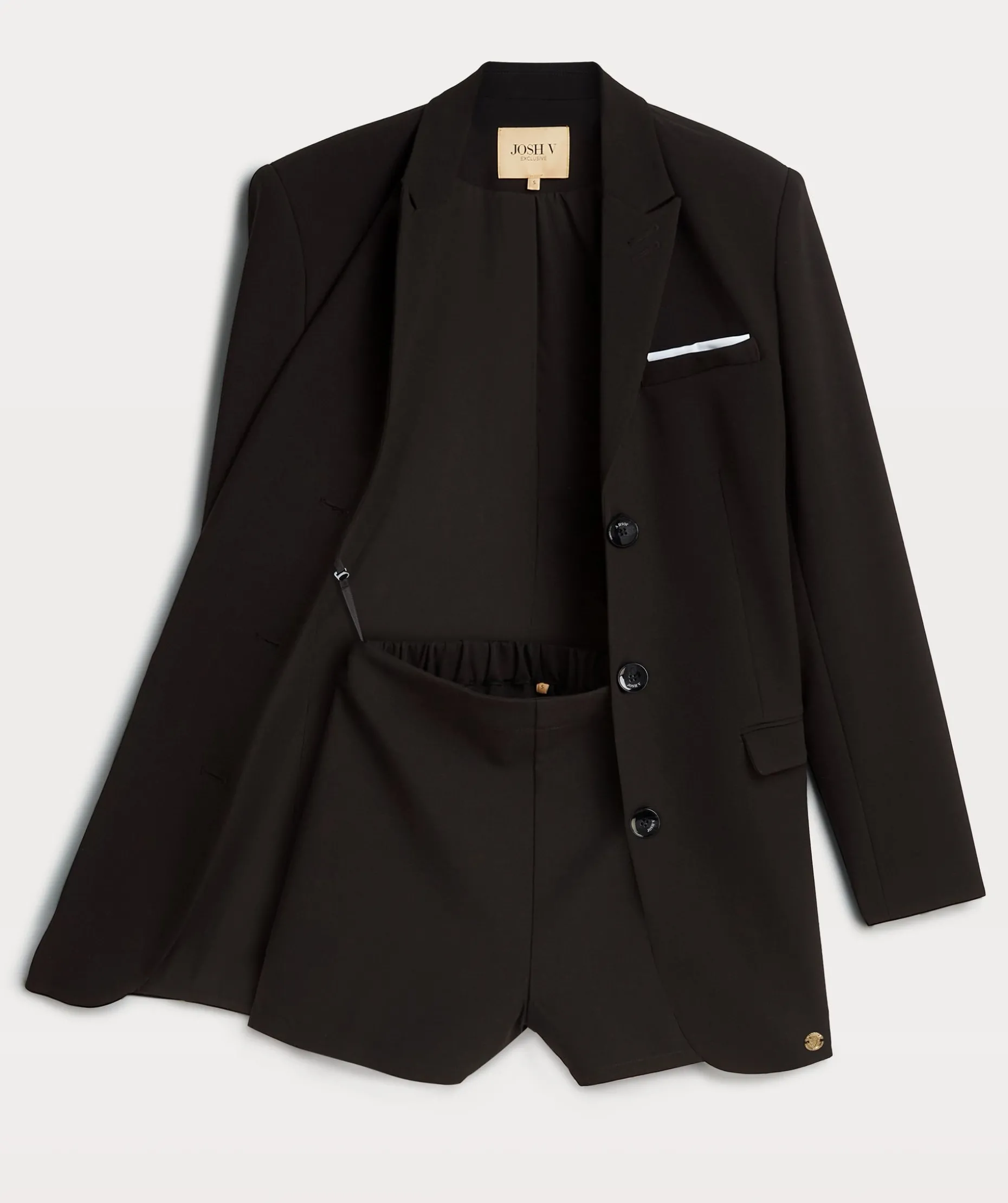 ESTRELLA oversized blazerjurk met short - black