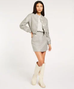 FABIENNE bomberjas met lurex - grey silver