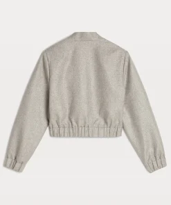 FABIENNE bomberjas met lurex - grey silver