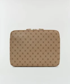 FELICIA laptophoes met logoprint - mink