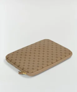 FELICIA laptophoes met logoprint - mink