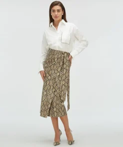 HANNAH high waisted rok met slangenprint - snake