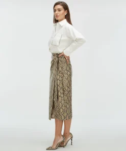 HANNAH high waisted rok met slangenprint - snake