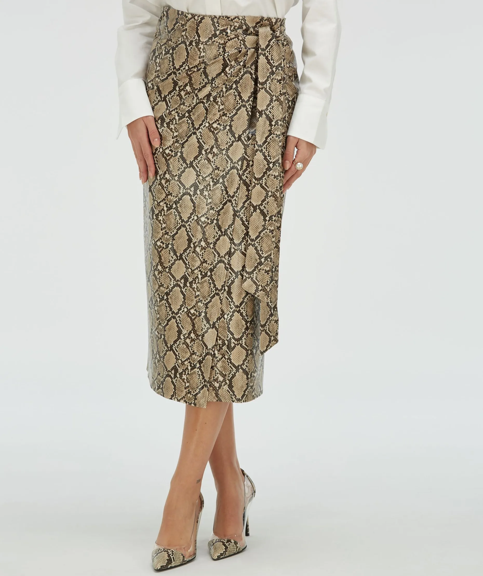 HANNAH high waisted rok met slangenprint - snake